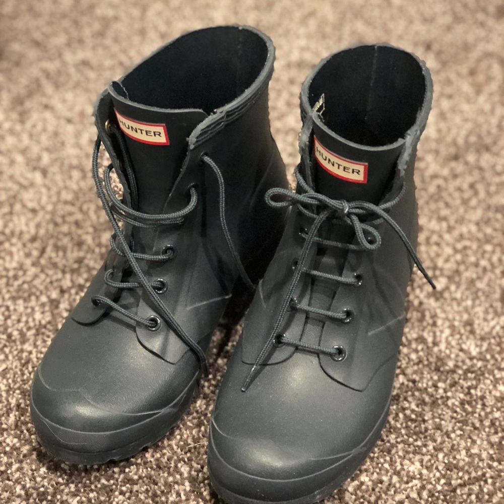 Hunter lace up rain boot